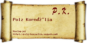 Polz Kornélia névjegykártya